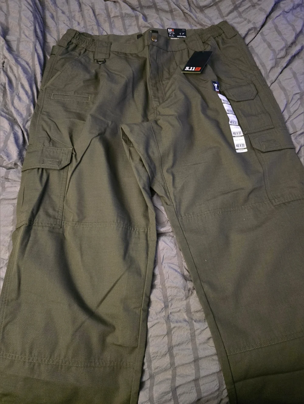 5.11 Tactical Men's Olive Green Cargo Pants - Heavy Duty Utility